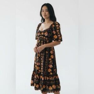 NWT Japna Floral Midi 🌿 Cottagecore • Vacation Ready Large Pockets Medium